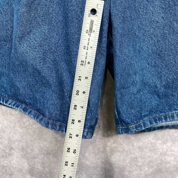 Wrangler Jean Shorts Mens 38 Blue Denim 9" Outdoors Casual Classiccore - Picture 7 of 8